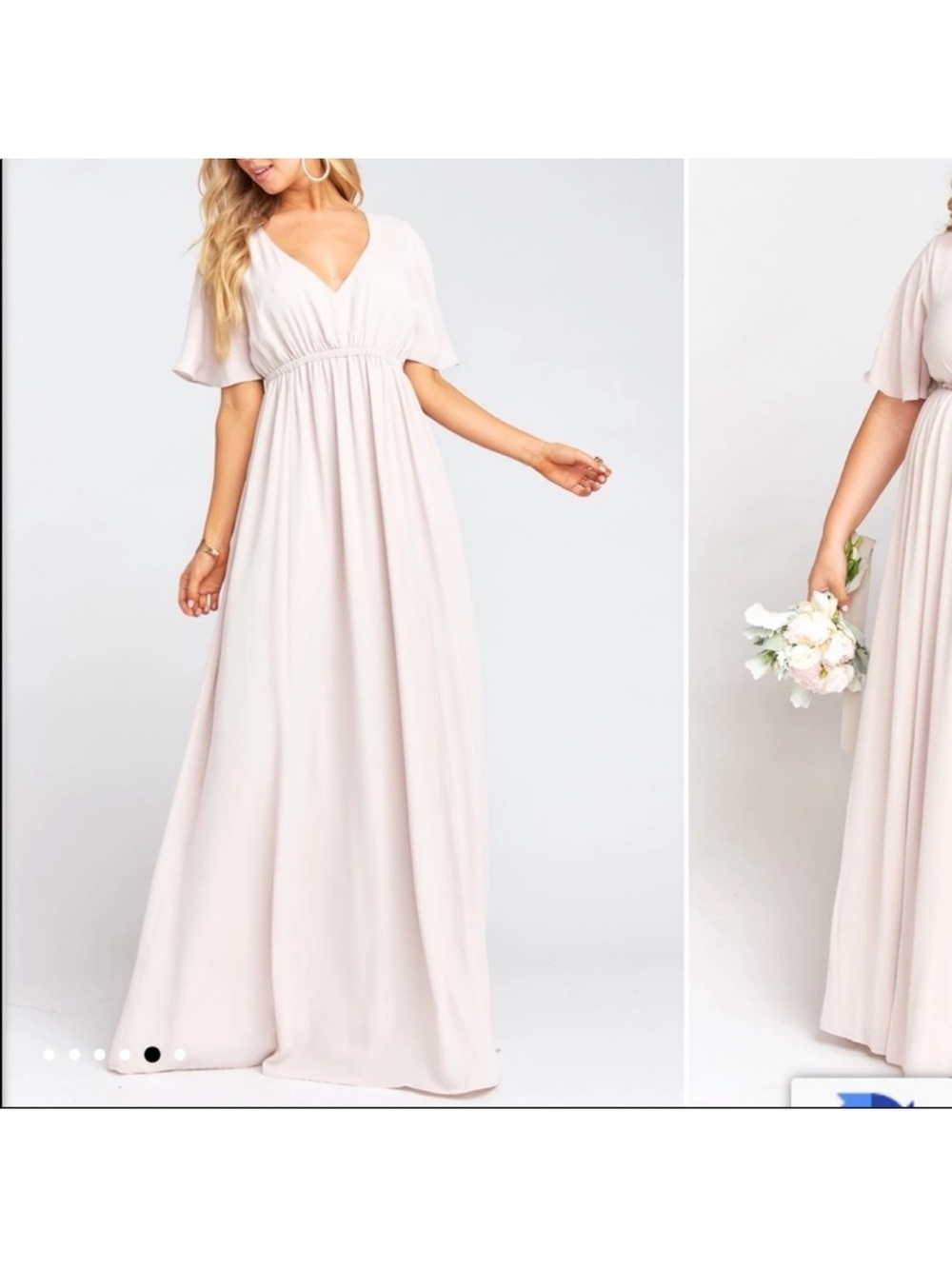 Show Me Your MuMu Soft cream  V-Neck Maxi Dress